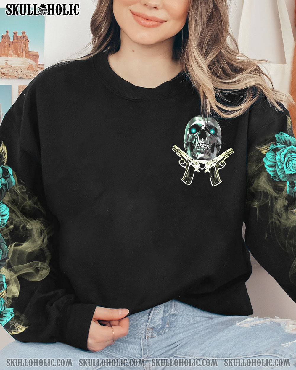 YOU COULDN’T HANDLE ME SMOKE SKULL ALL OVER PRINT – TLTR2212223