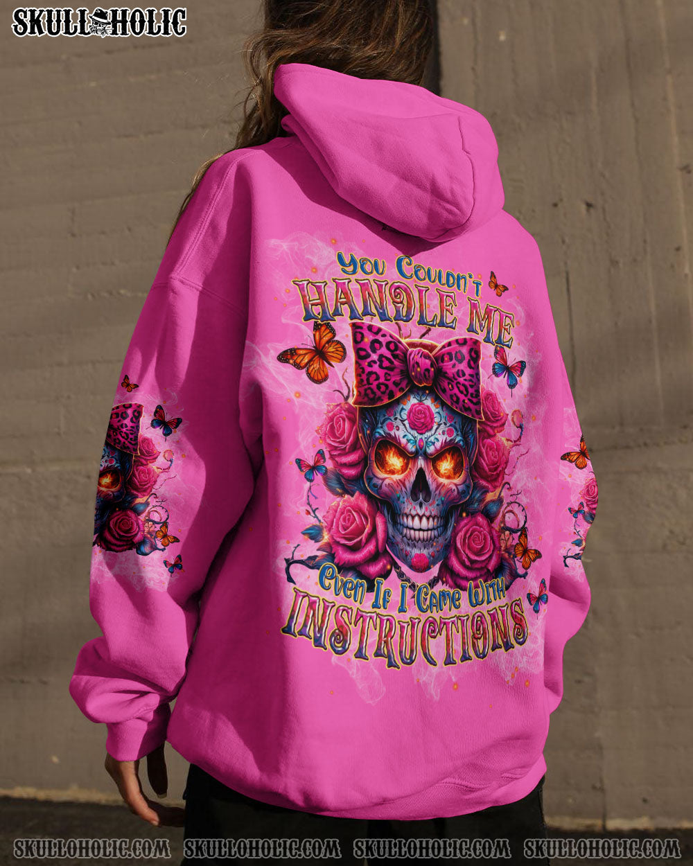 YOU COULDN’T HANDLE ME SUGAR ROSE SKULL ALL OVER PRINT – TLPQ2606244