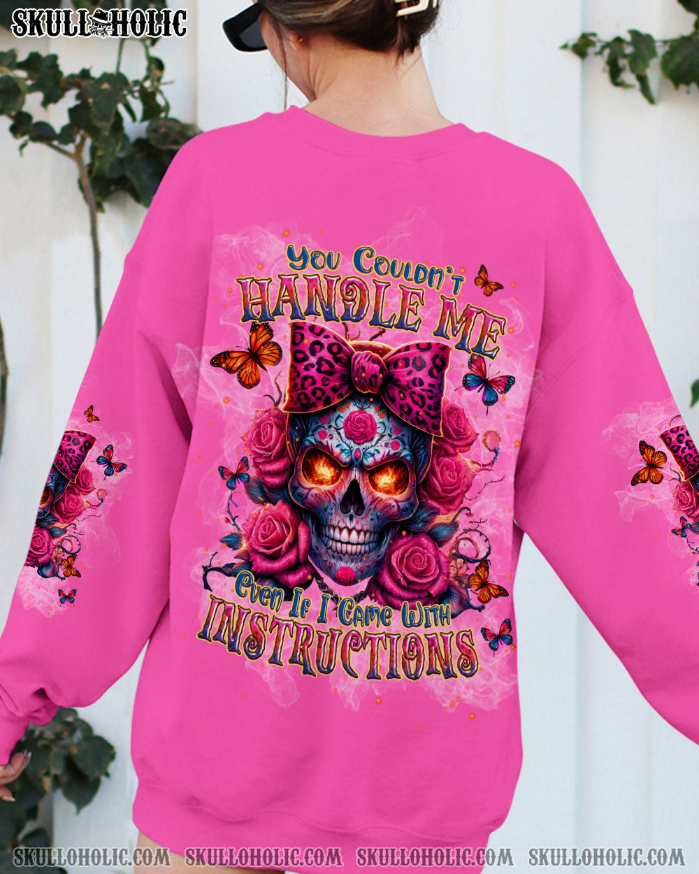 YOU COULDN’T HANDLE ME SUGAR ROSE SKULL ALL OVER PRINT – TLPQ2606244