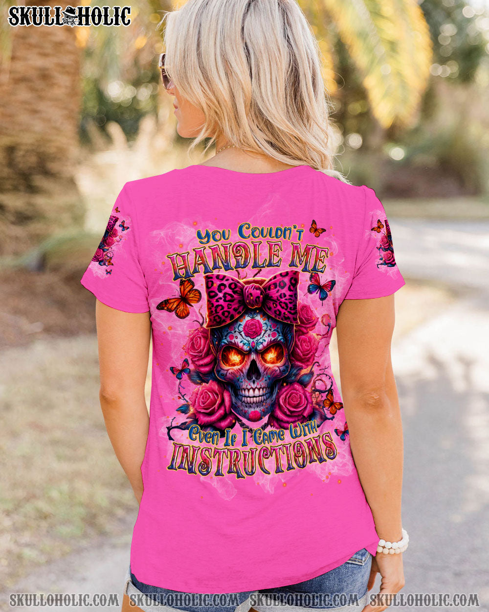 YOU COULDN’T HANDLE ME SUGAR ROSE SKULL ALL OVER PRINT – TLPQ2606244