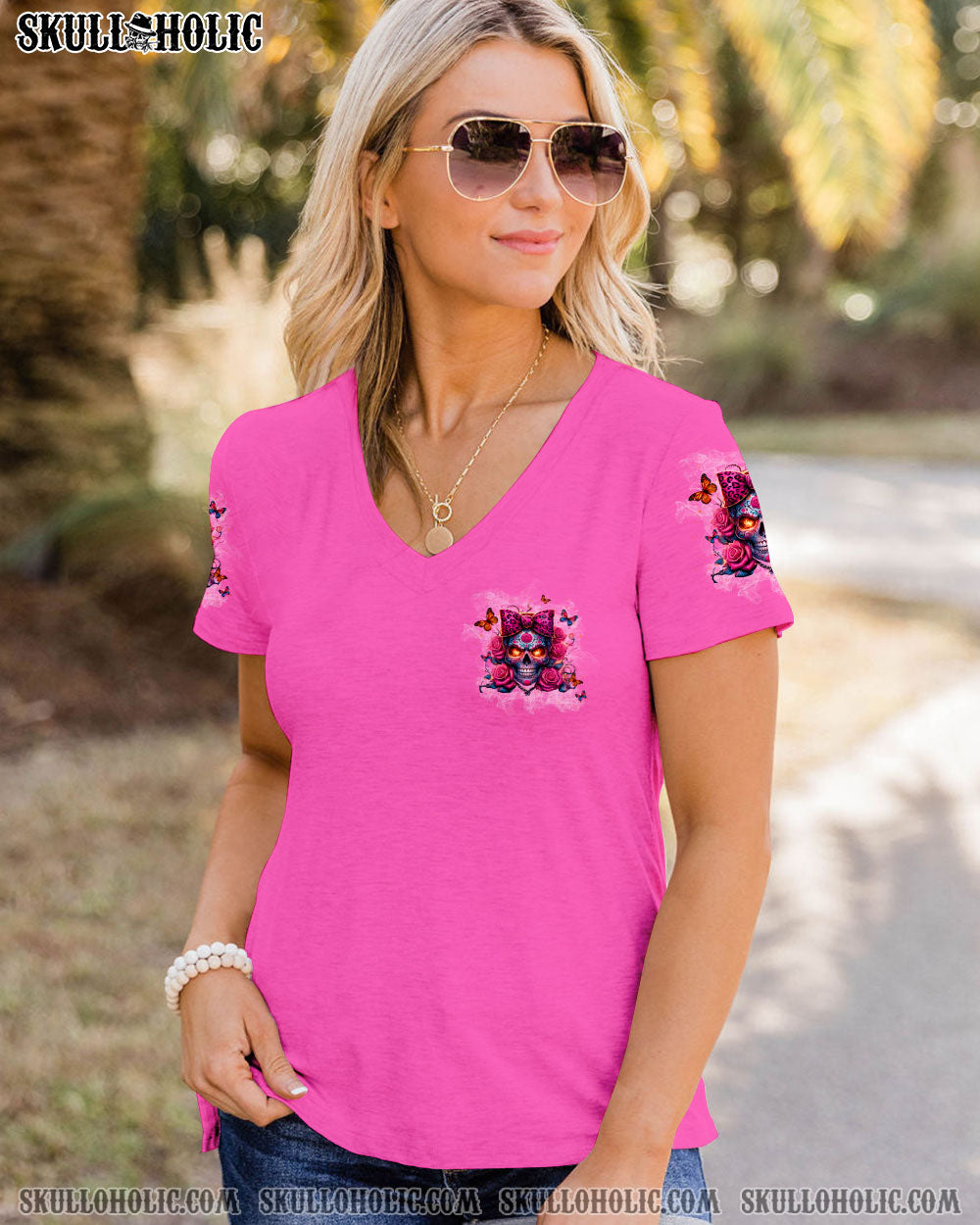 YOU COULDN’T HANDLE ME SUGAR ROSE SKULL ALL OVER PRINT – TLPQ2606244