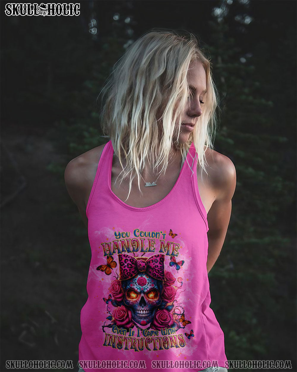 YOU COULDN’T HANDLE ME SUGAR ROSE SKULL ALL OVER PRINT – TLPQ2606244