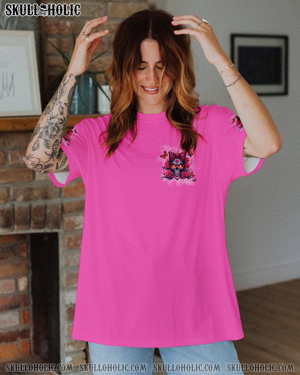 YOU COULDN’T HANDLE ME SUGAR ROSE SKULL ALL OVER PRINT – TLPQ2606244