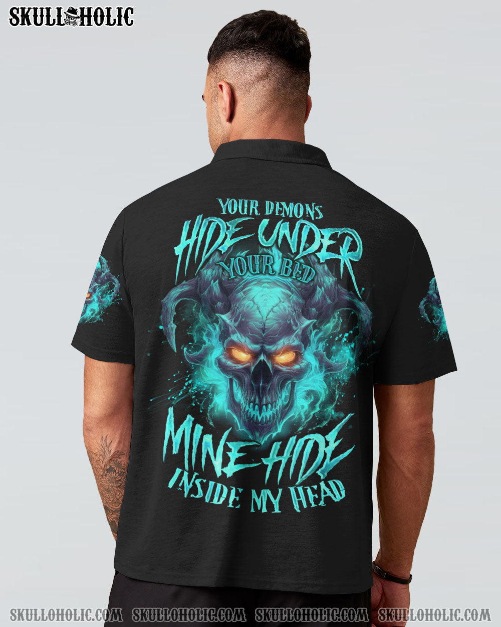 YOUR DEMONS HIDE UNDER YOUR BED SKULL ALL OVER PRINT – TLNO1306234