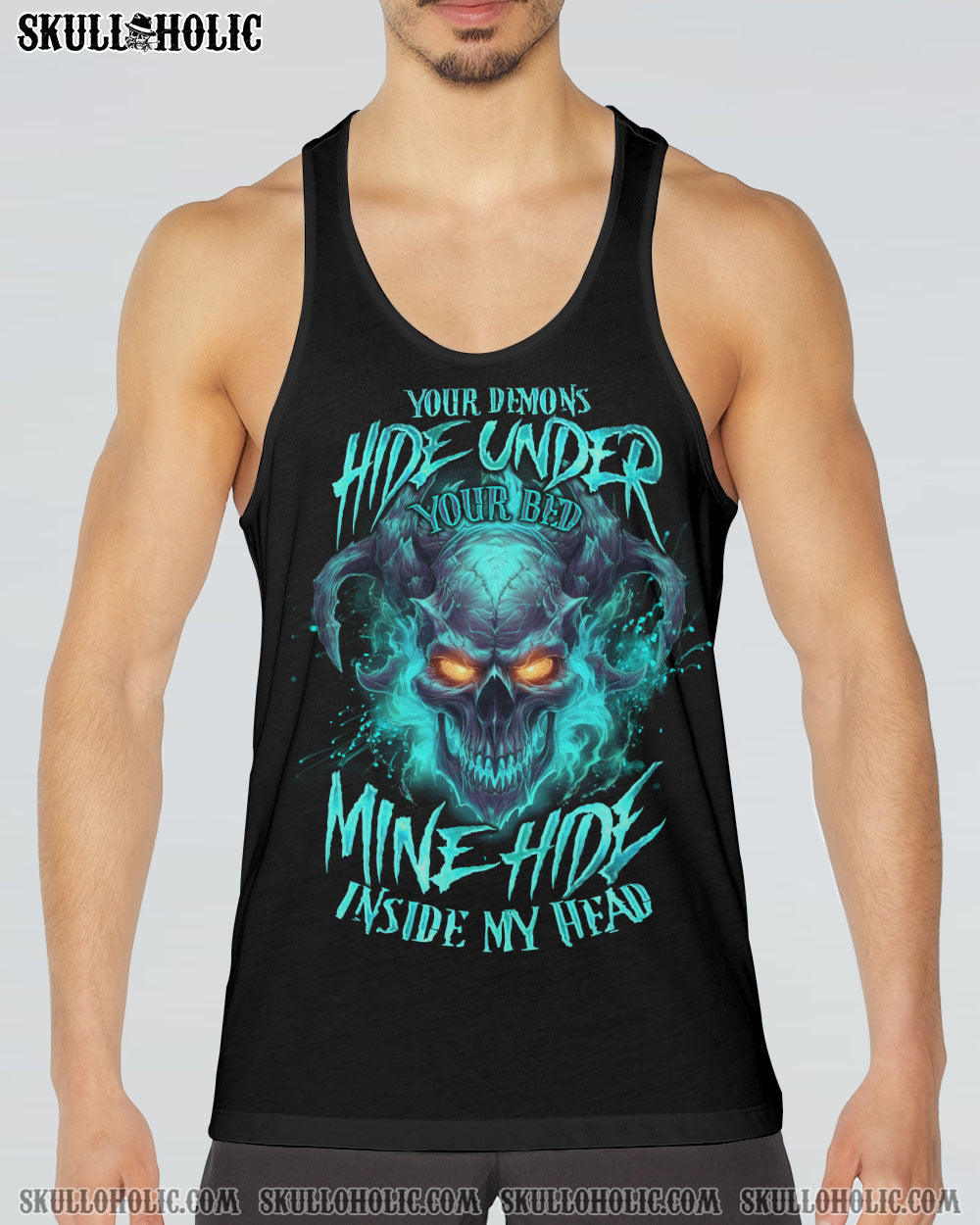 YOUR DEMONS HIDE UNDER YOUR BED SKULL ALL OVER PRINT – TLNO1306234