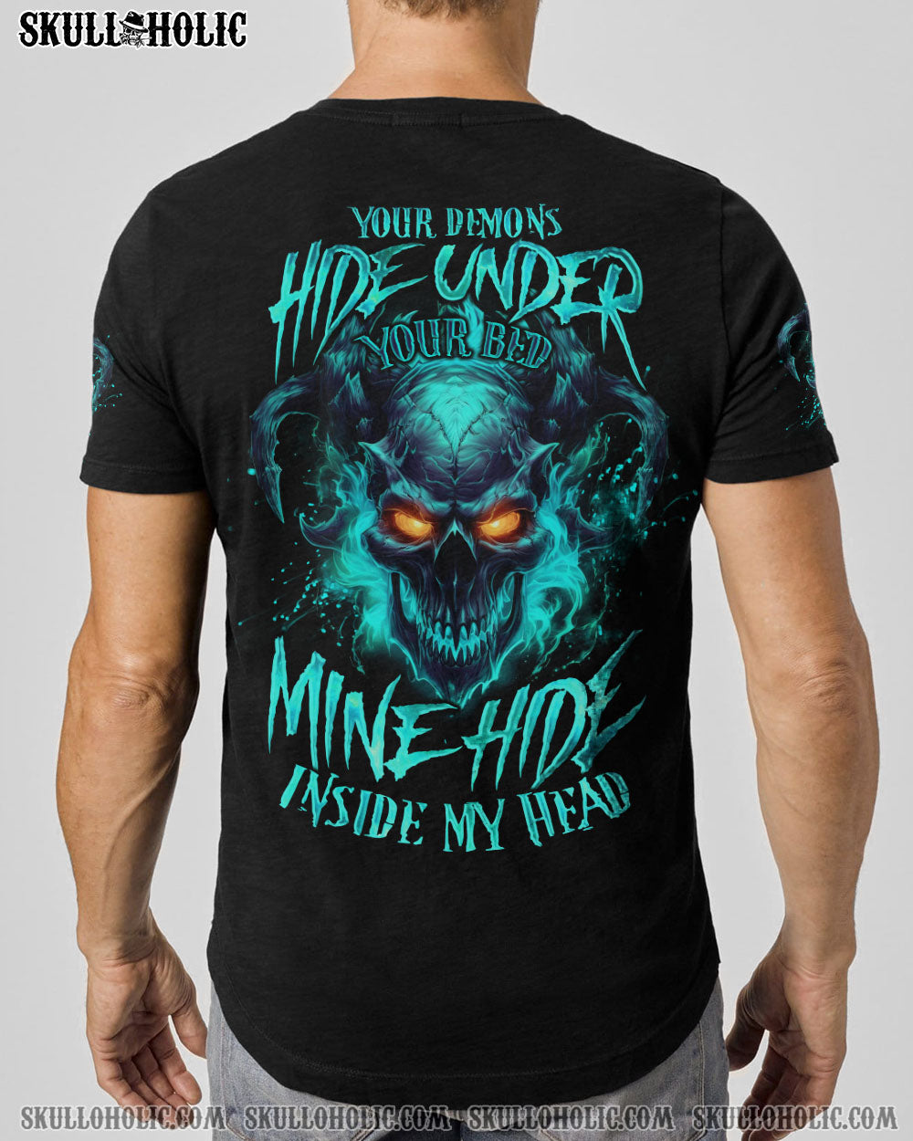 YOUR DEMONS HIDE UNDER YOUR BED SKULL ALL OVER PRINT – TLNO1306234