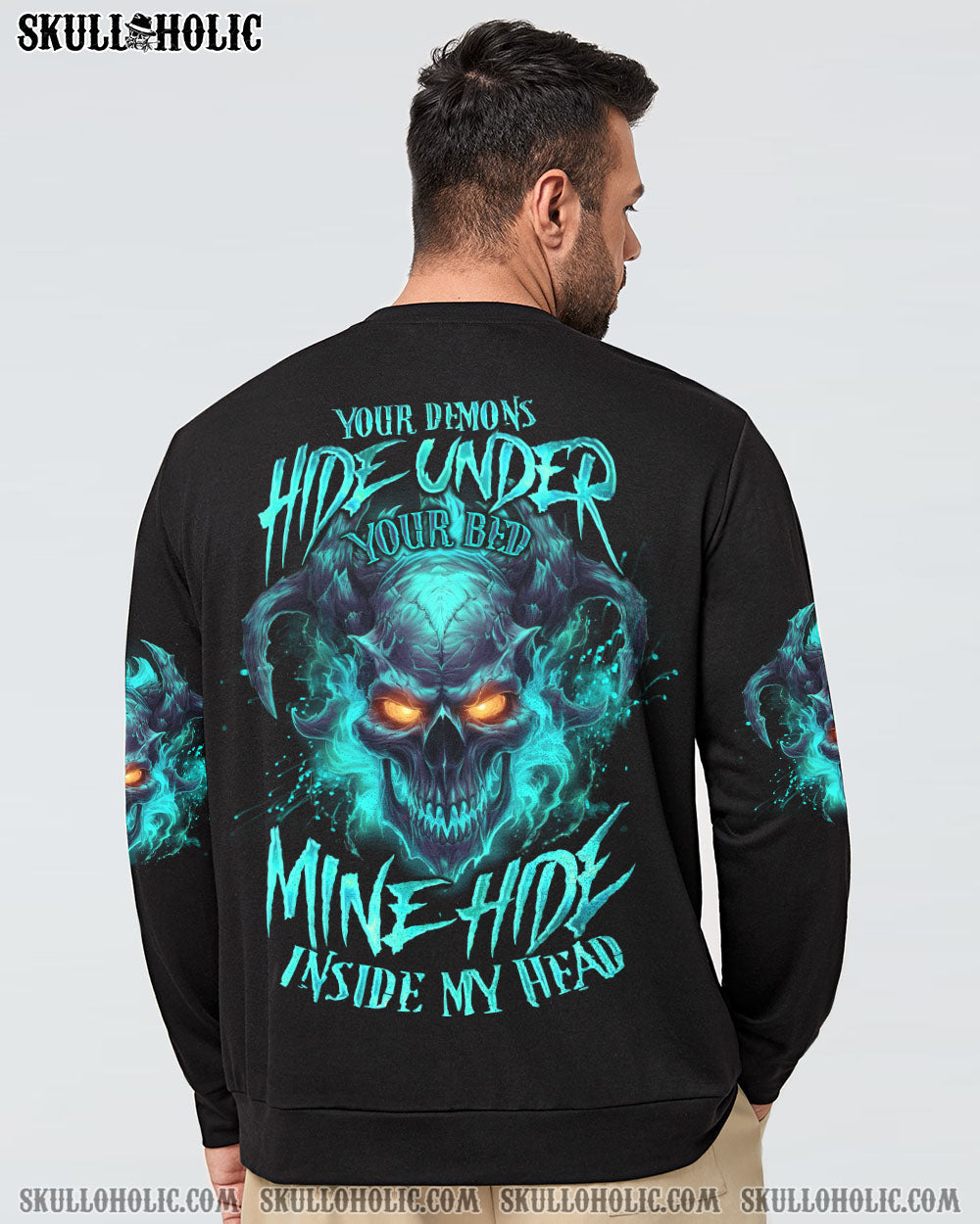 YOUR DEMONS HIDE UNDER YOUR BED SKULL ALL OVER PRINT – TLNO1306234