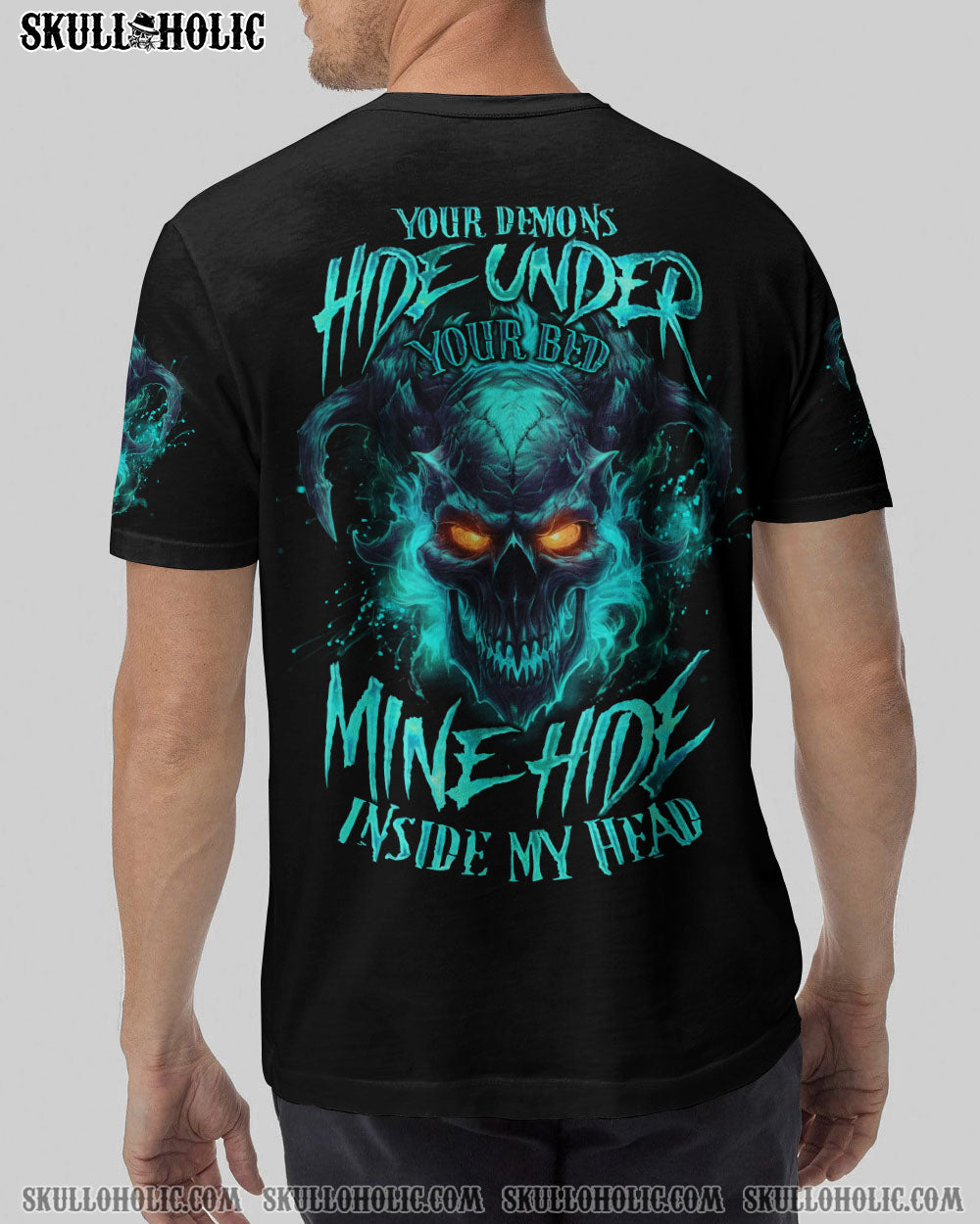 YOUR DEMONS HIDE UNDER YOUR BED SKULL ALL OVER PRINT – TLNO1306234