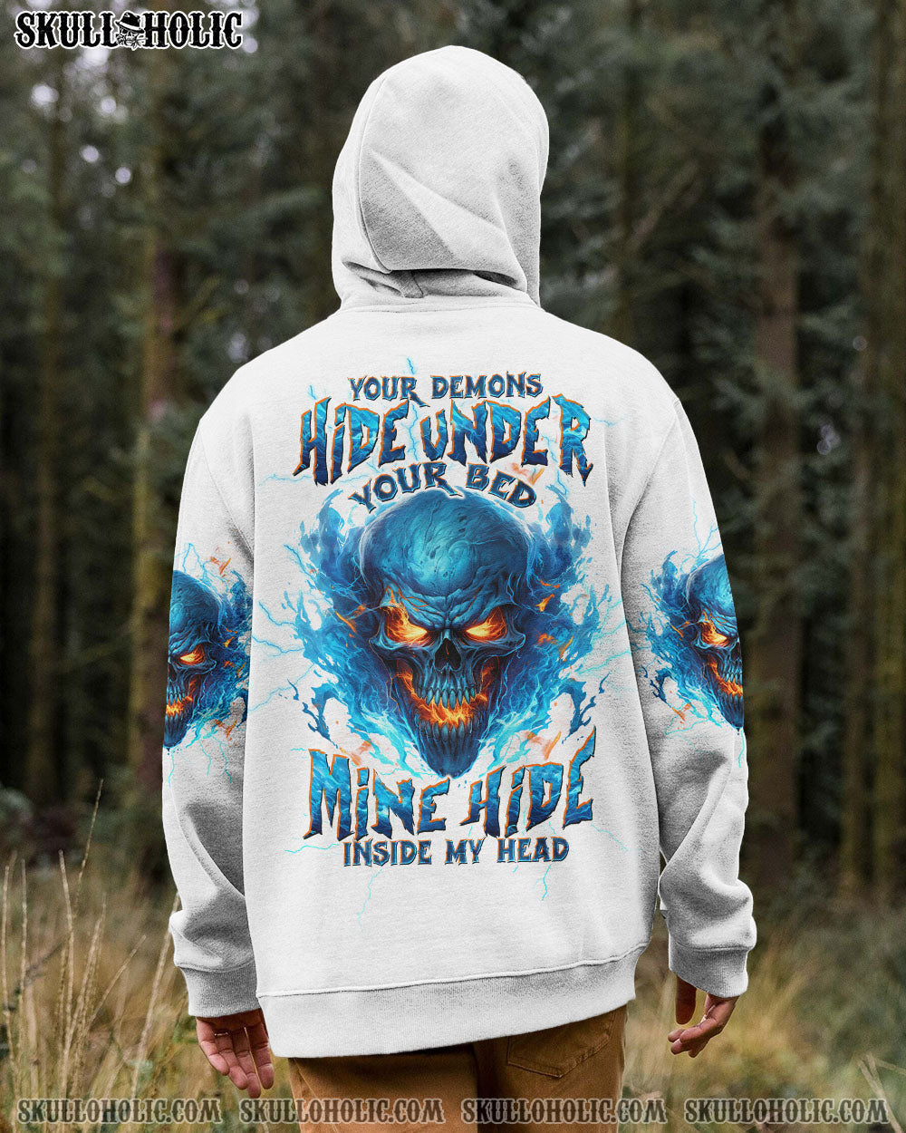 YOUR DEMONS HIDE UNDER YOUR BED SKULL ALL OVER PRINT – TLTW1707241