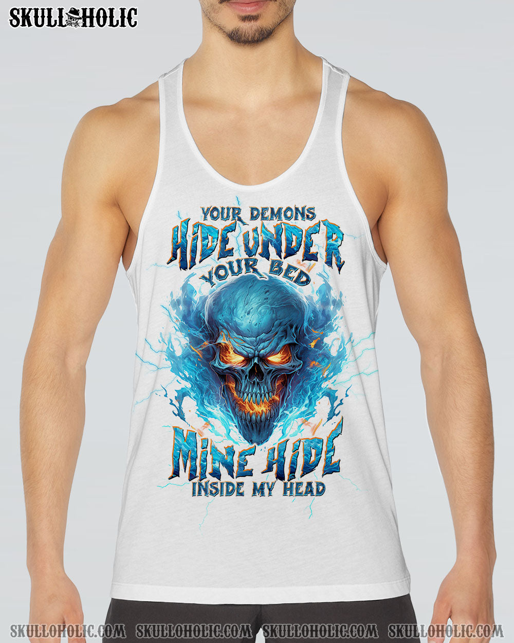 YOUR DEMONS HIDE UNDER YOUR BED SKULL ALL OVER PRINT – TLTW1707241