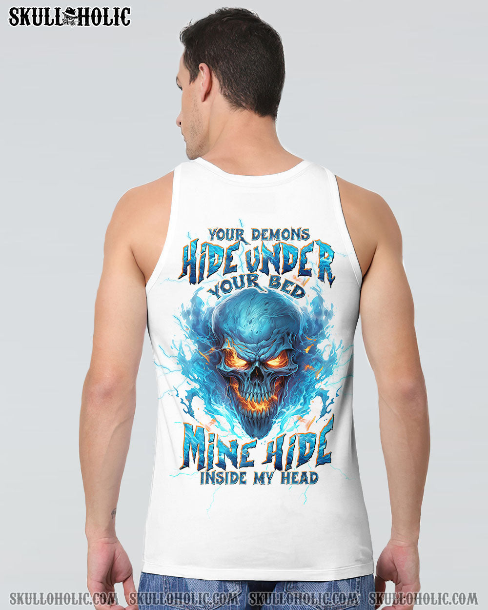 YOUR DEMONS HIDE UNDER YOUR BED SKULL ALL OVER PRINT – TLTW1707241