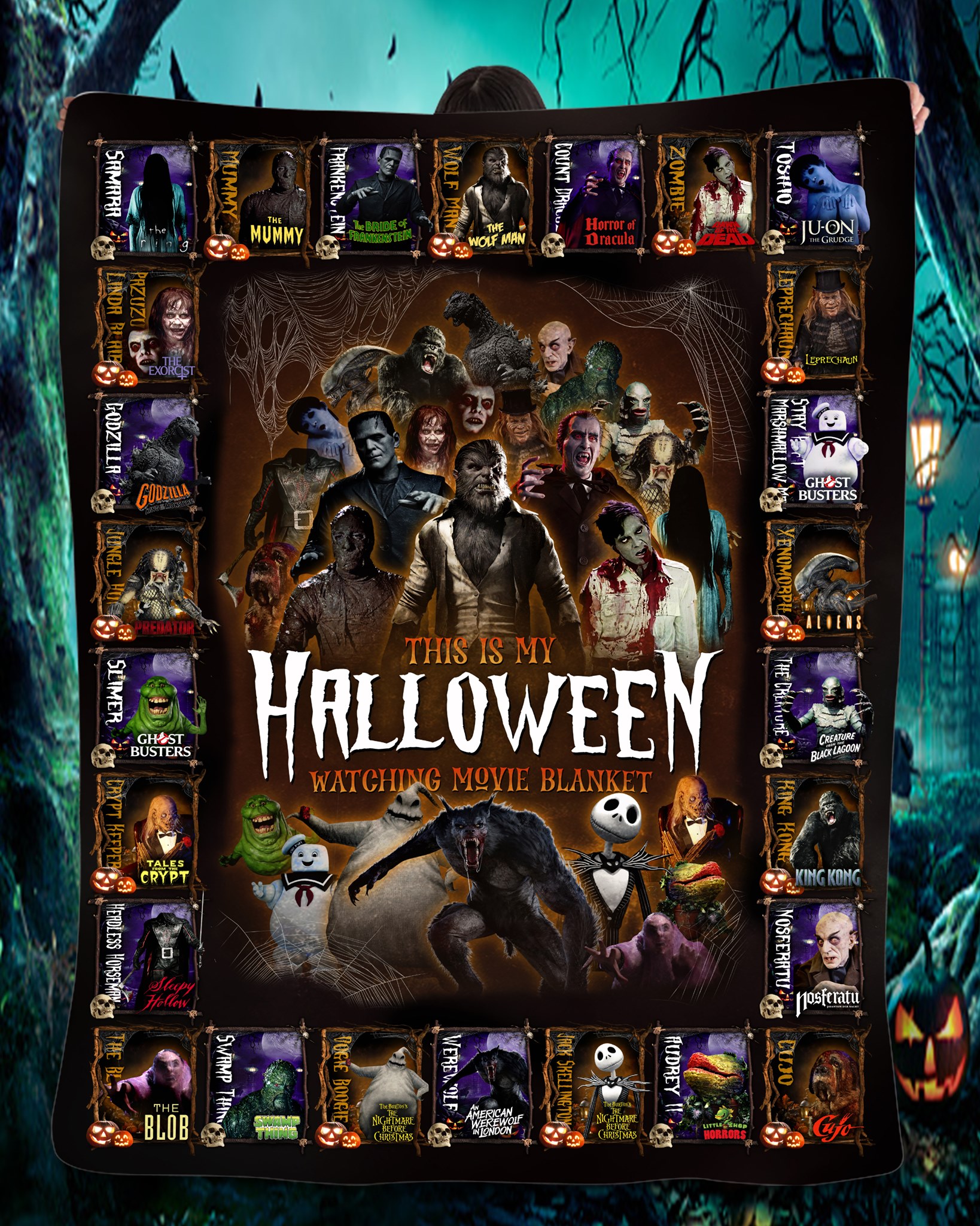 ALL CLASSIC CREATURES MOVIES THIS IS MY HALLOWEEN MOVIE WATCHING BLANKET – SALEOFF 260821