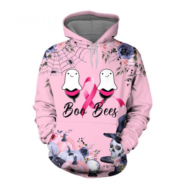 BREAST CANCER AWARENESS BOO BEES HAPPY HALLOWEEN 3D HOODIE – SALEOFF 121021