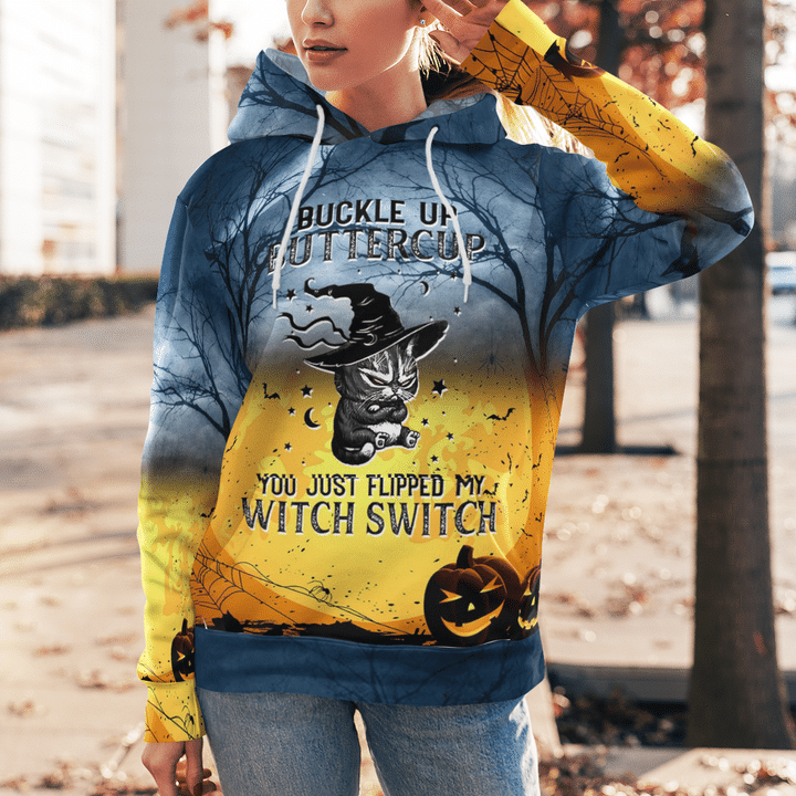 BUCKLE UP BUTTERCUP YOU JUST FLIPPED MY WITCH SWITCH HALLOWEEN 3D FULL PRINT SHIRT – HOTHOT 070921