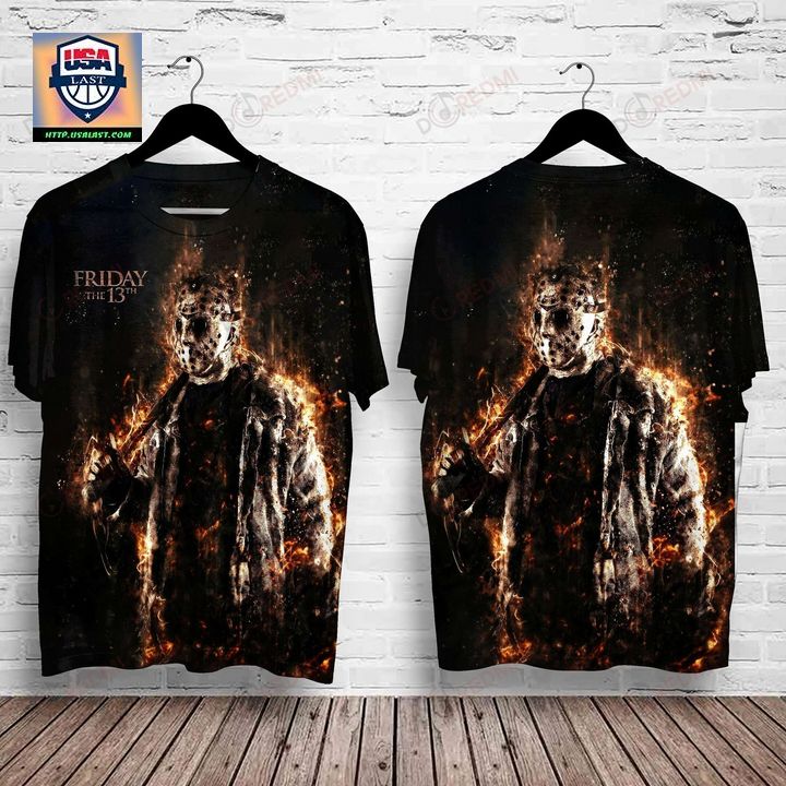 FRIDAY THE 13TH JASON BURNING HALLOWEEN 3D SHIRT – USALAST