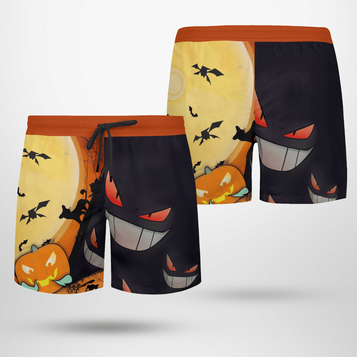 GENGAR POKEMON HALLOWEEN HAWAIIAN SHIRT AND SHORT – LIMITED EDITION