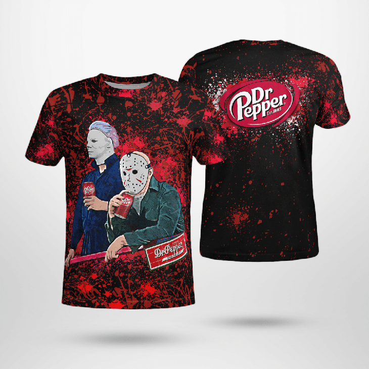 HALLOWEEN DR PEPPER JASON VOORHEES MICHAEL MYERS 3D SHIRT – LIMITED EDITION
