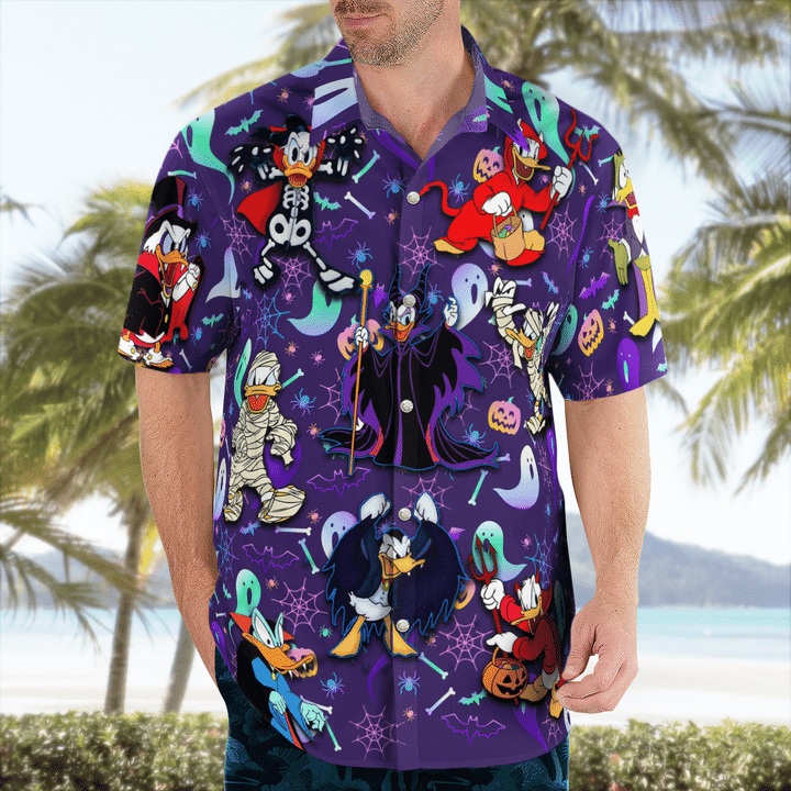 HALLOWEEN DUCK FUNNY HAWAIIAN SHIRT -BBS