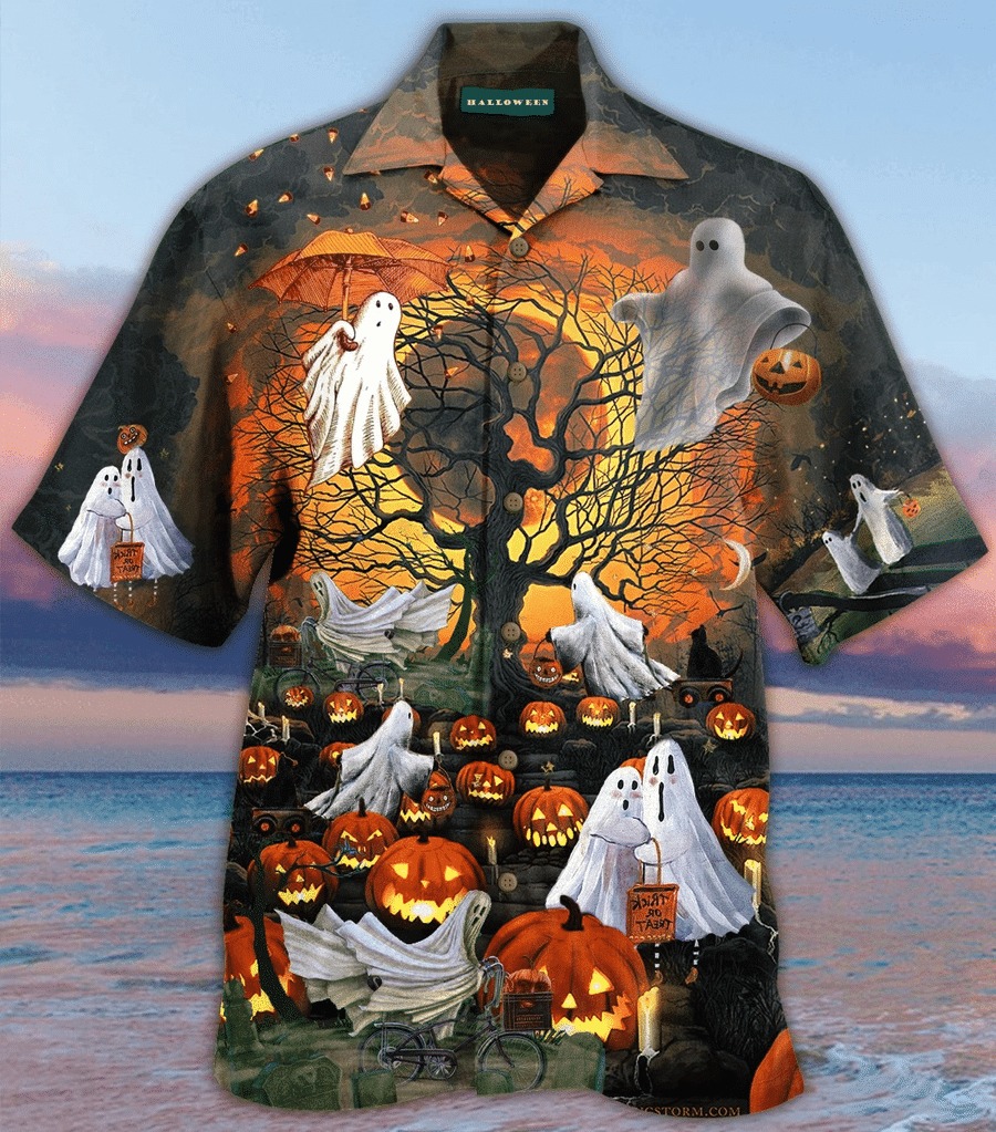HALLOWEEN GHOST HAWAIIAN SHIRT – BBS
