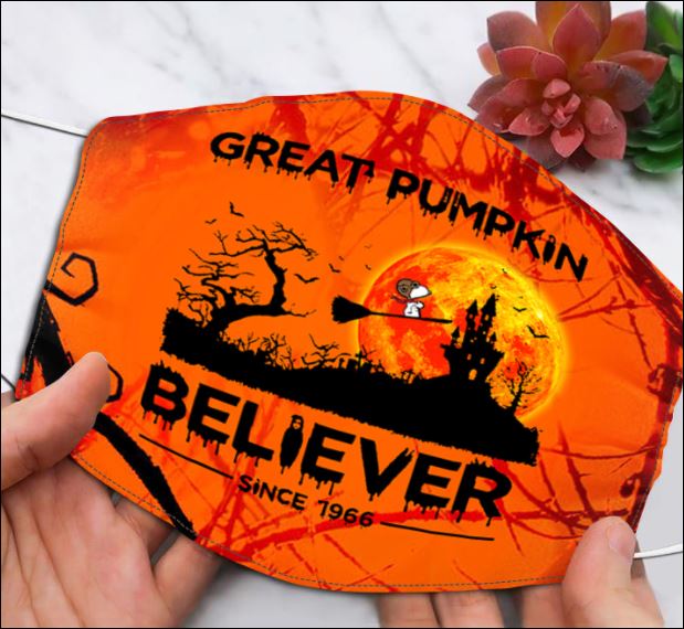 HALLOWEEN GREAT PUMPKIN BELIEVER SINCE 1966 FACE MASK – DNTYLES