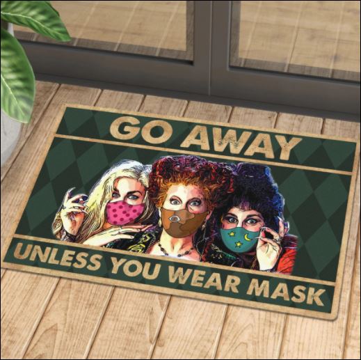 HALLOWEEN HOCUS POCUS GO AWAY UNLESS YOU WEAR MASK DOORMAT – DNSTYLES