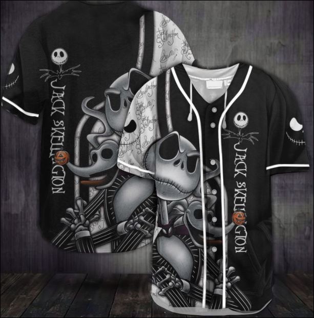HALLOWEEN JACK SKELLINGTON BASEBALL SHIRT – DNSTYLES