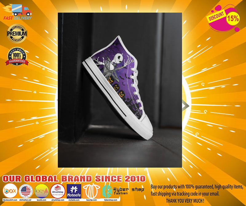 HALLOWEEN JACK SKELLINGTON HIGH TOP SHOES – LIMITED EDITION