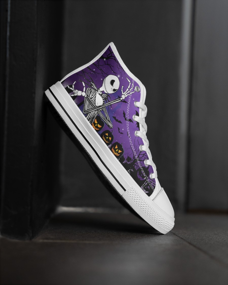 HALLOWEEN JACK SKELLINGTON HIGH TOP SHOES – LIMITED EDITION