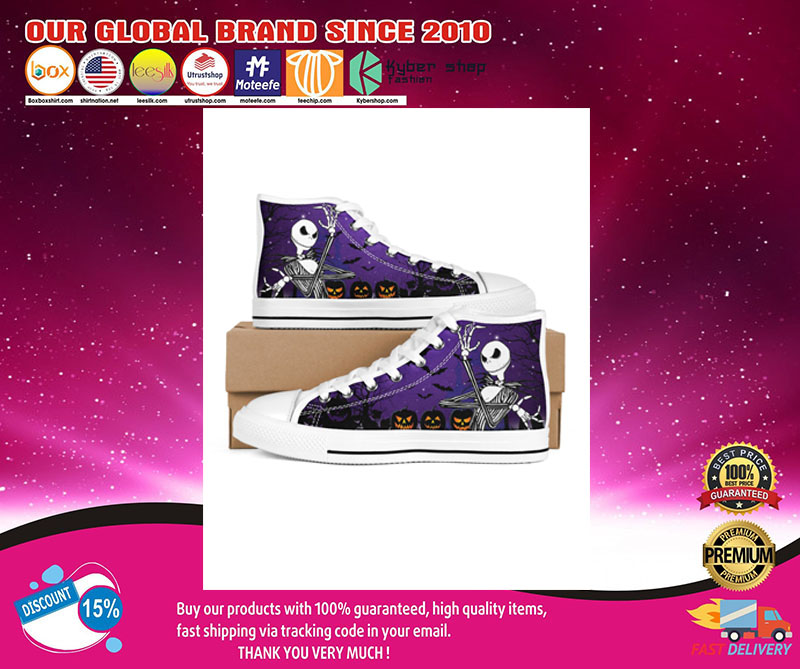 HALLOWEEN JACK SKELLINGTON HIGH TOP SHOES- LIMITED EDITION