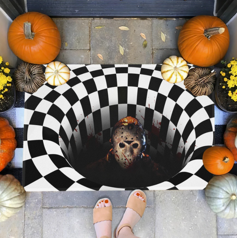 HALLOWEEN JASON VOORHEES ILLUSION DOORMAT – DNSTYLES