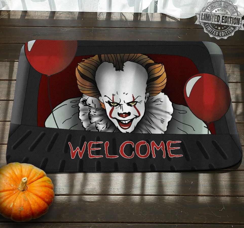 HALLOWEEN PENNYWISE WELCOME DOORMAT – DNSTYLES