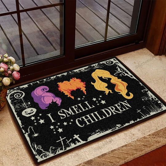 HALLOWEEN PUMPKIN I SMELL CHILDREN DOORMAT – LIMITED EDITION