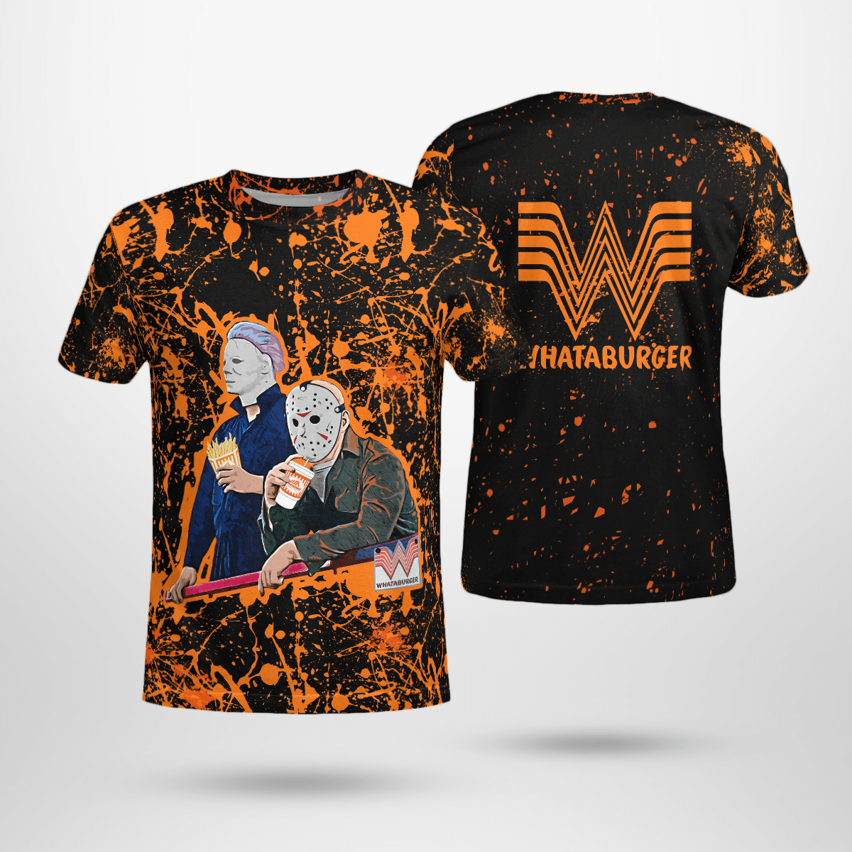 HALLOWEEN WHATABURGER JASON VOORHEES MICHAEL MYERS SHIRT – LIMITED EDITION