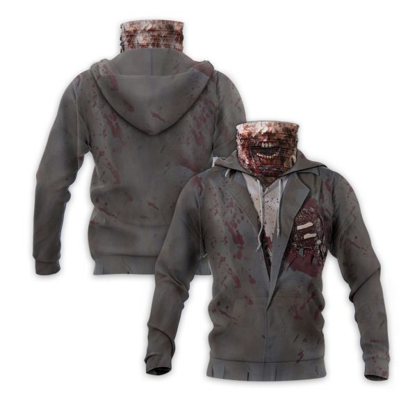 HALLOWEEN ZOMBIE 3D HOODIE MASK -BBS