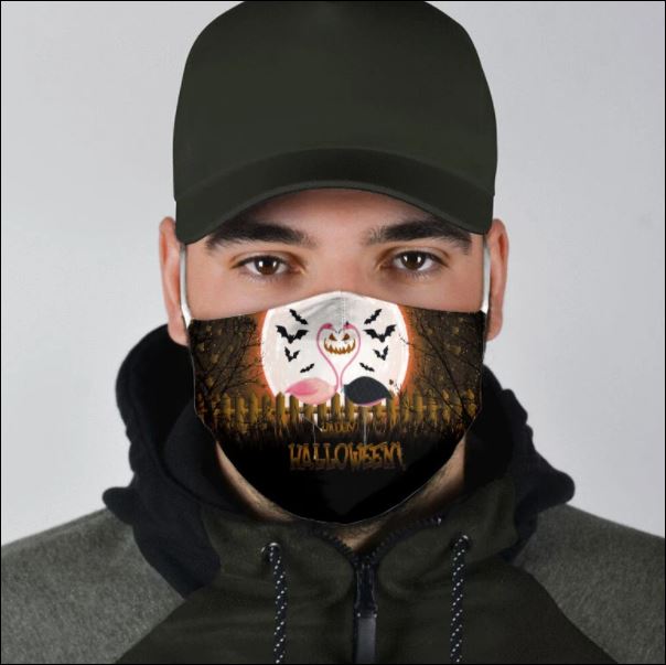 HAPPY HALLOWEEN FLAMINGO FACE MASK – DNSTYLES