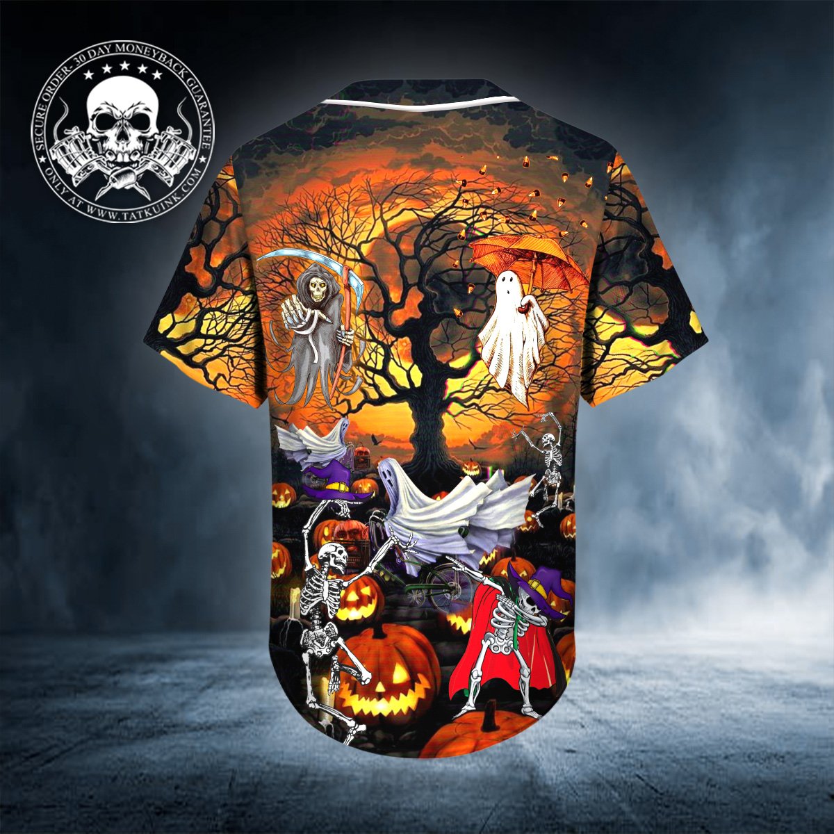 HAPPY HALLOWEEN SKULL BASEBALL JERSEY – BBS