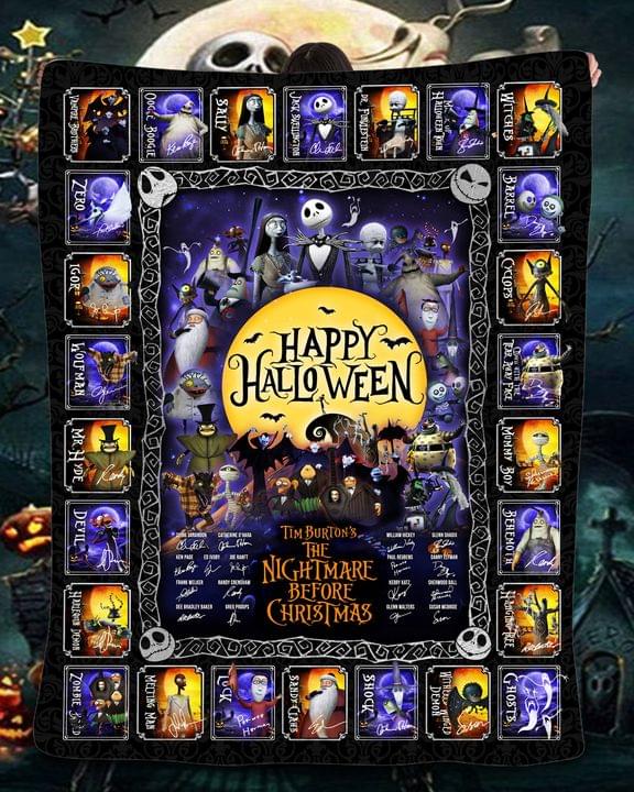 HAPPY HALLOWEEN TIM BURTON’S THE NIGHTMARE BEFORE CHRISTMAS BLANKET – TEASEARCH 200821