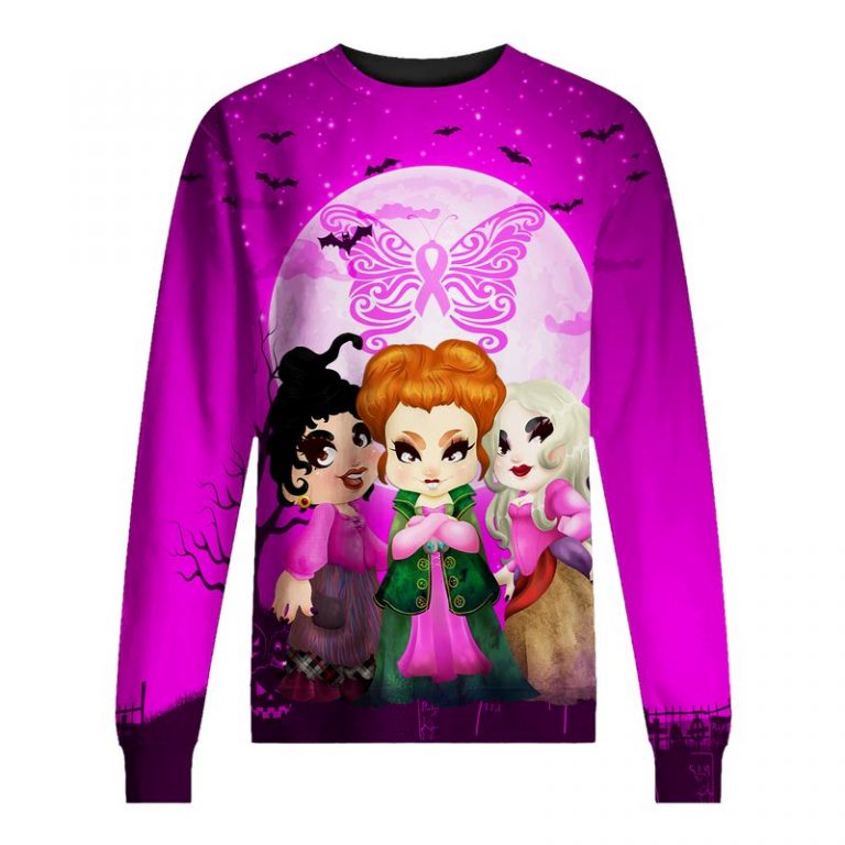 HOCUS POCUS HAPPY HALLOWEEN BUTTERFLY BREAST CANCER 3D HOODIE – SALEOFF 121021