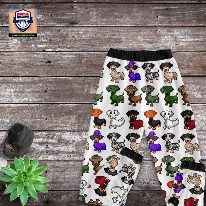 HORROR DACHSHUND DOG HAPPY HALLOWEEN PAJAMAS SET – USALAST