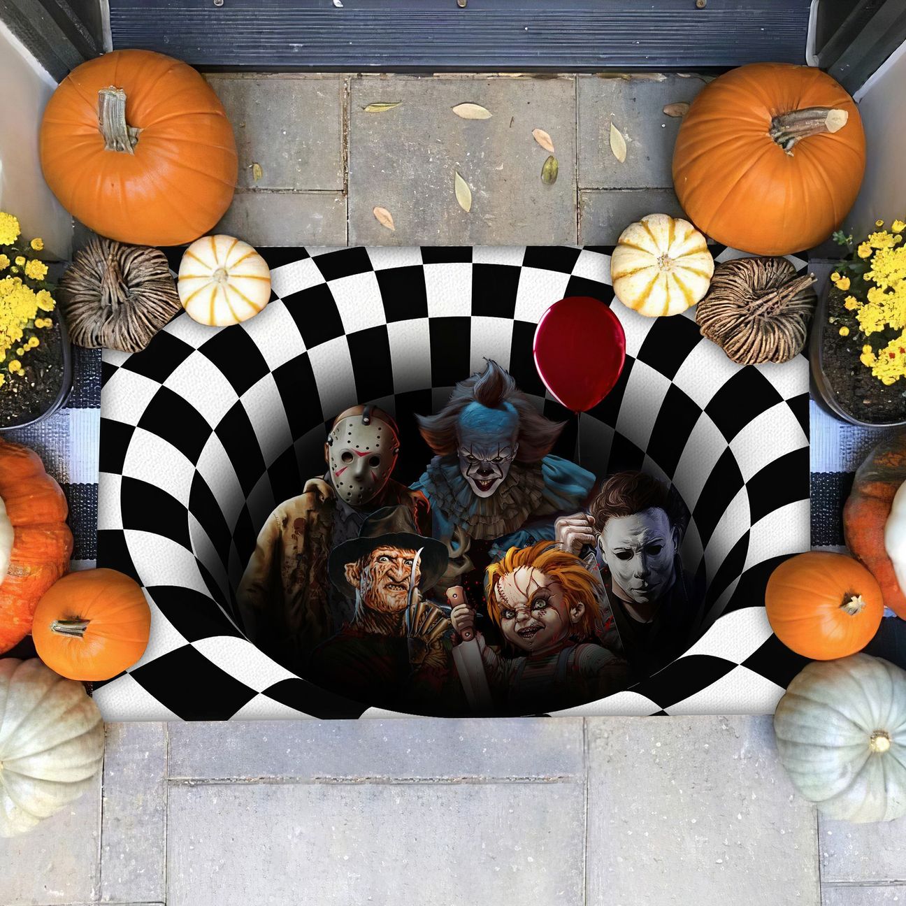 HORROR KILLER ILLUSION HALLOWEEN DOORMAT – HOTHOT-TH 250920