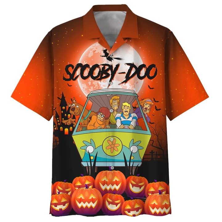 [HOT TREND] SCOOBY-DOO HALLOWEEN HAWAIIAN SHIRT BEACH SHORT LIGHT BLUE – HOTHOT 260821
