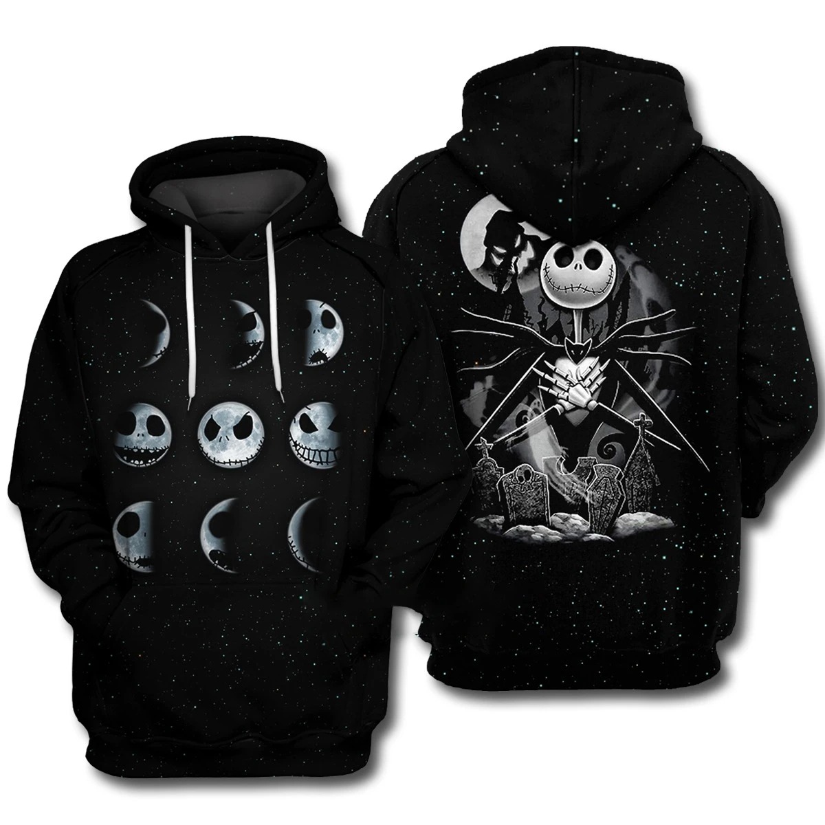 JACK SKELLINGTON KING MOON HALLOWEEN 3D HOODIE, SHIRT – HOTHOT 150920