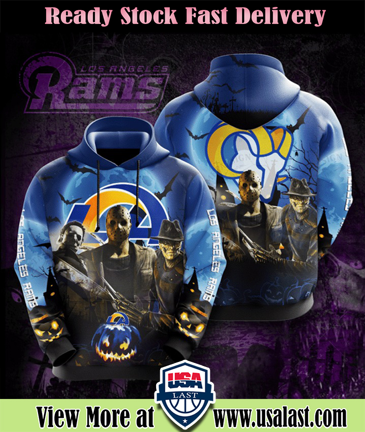 LOS ANGELES RAMS HALLOWEEN HORROR NIGHT 3D PULLOVER HOODIE – HOTHOT 040921