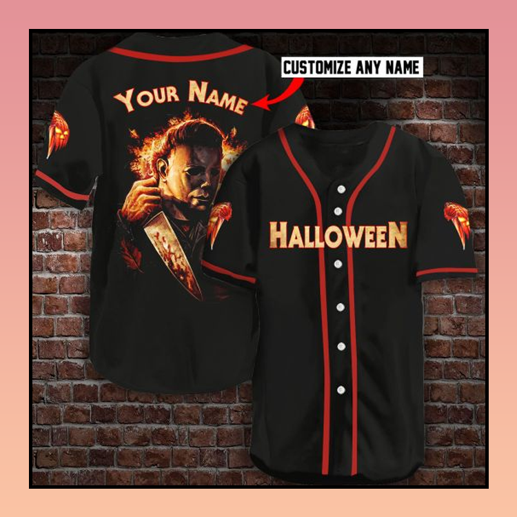 MICHAEL MYERS HALLOWEEN CUSTOM PERSONALIZED NAME BASEBALL JERSEY – BBS