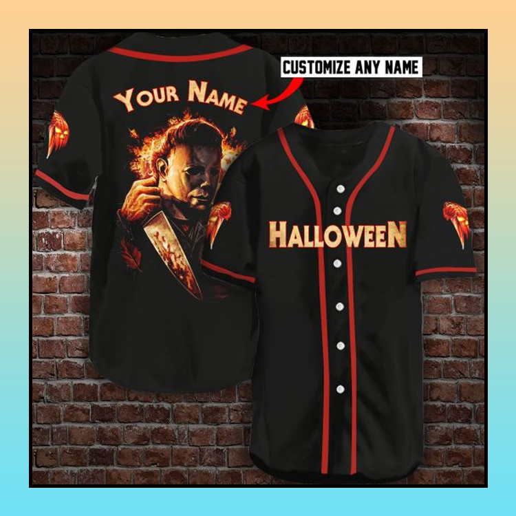 MICHAEL MYERS HALLOWEEN CUSTOM PERSONALIZED NAME BASEBALL JERSEY – BBS