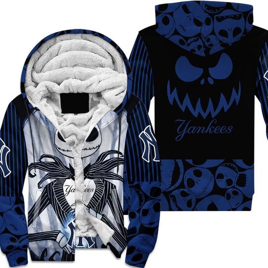 NEW YORK YANKEES JACK SKELLINGTON HALLOWEEN 3D HOODIE – LIMITED EDITION