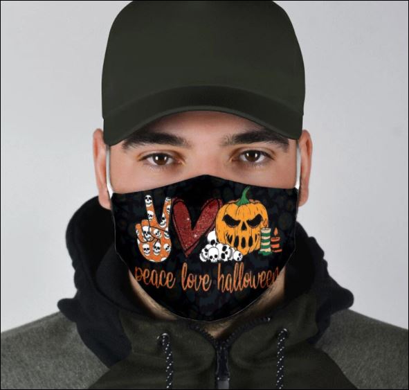 PEACE LOVE HALLOWEEN FACE MASK – DNSTYLES
