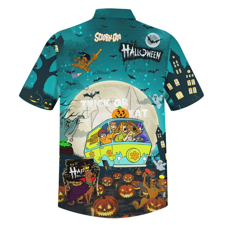 SCOOBY DOO HALLOWEEN TRICK OR TREAT HAWAIIAN SHIRT – TEASEARCH3D 120821