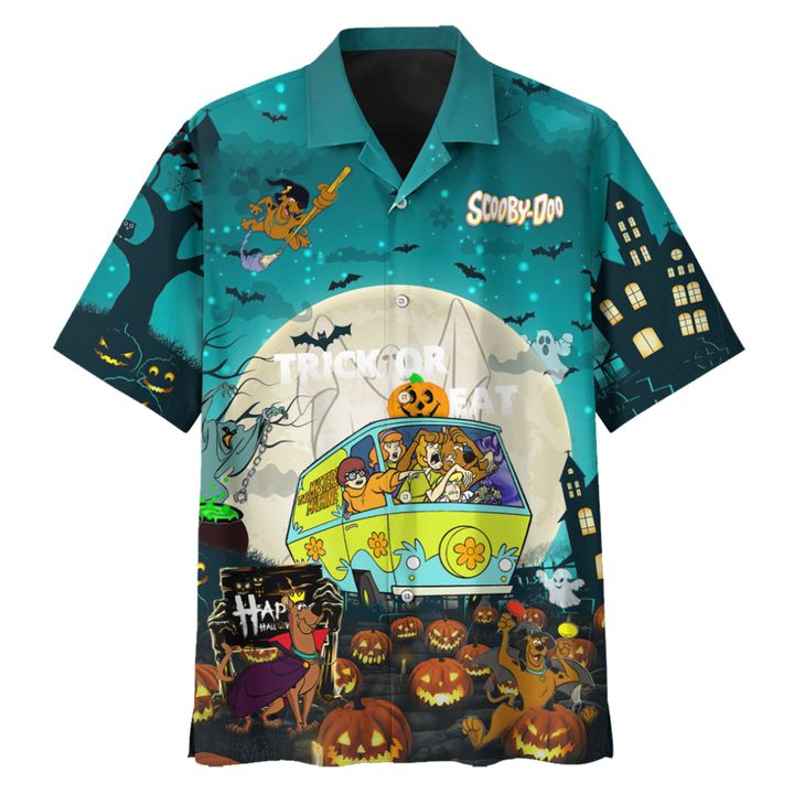 SCOOBY DOO HALLOWEEN TRICK OR TREAT HAWAIIAN SHIRT – TEASEARCH3D 120821