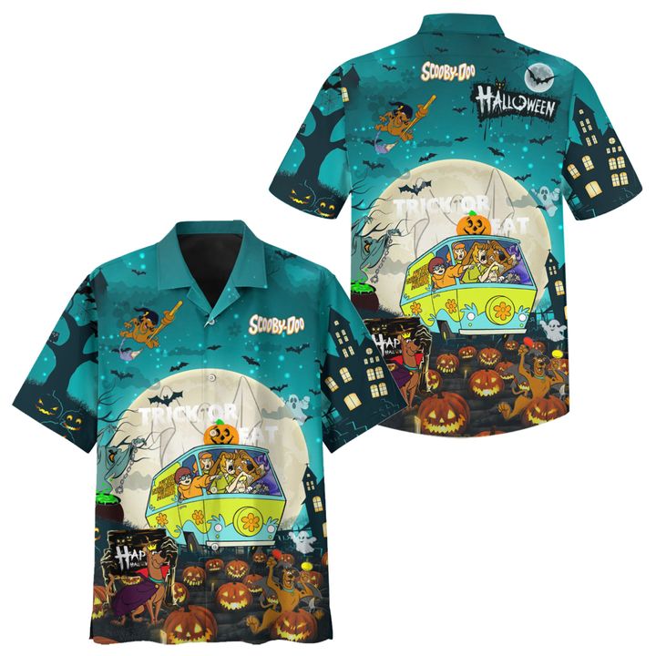 SCOOBY DOO HALLOWEEN TRICK OR TREAT HAWAIIAN SHIRT – TEASEARCH3D 120821